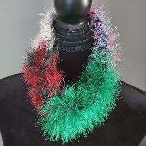 Scarf Neck Muff Multicolored Stretch Warm